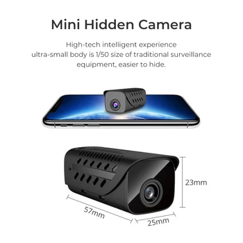 Wifi Mini Kamera, 1080P Vaizdo įrašymas HD Naktinio Matymo Stebėjimo kamera, Wireless Motion Detect IP Kameros Veiksmų Mažos Kameros