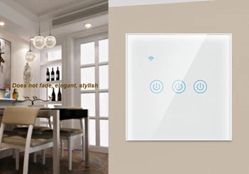 WIFI Smart WiFi Sieninės LED Šviesos Jutiklinį Jungiklį APP Nuotolinio Valdymo 1/2/3/4Gang už Alexa 