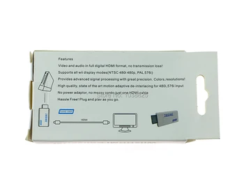 Wii į HDMI Adapteris Keitiklis Paramos FullHD 720P 1080P 3.5 mm Audio Wii2 HDMI Adapteris HDTV