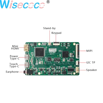 Wisecoco 7 Colių, 1920×1200 322PPI Kraštovaizdžio Tipo + USB Talpinė Jutikliniu Ekranu su MIPI Mini Vairuotojas Valdybos PS4 & Tablet