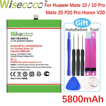 Wisecoco HB436486ECW 5800mAh Baterija Huawei Mate 10 Lite Nova 2 Plius Nova 2I Garbę 9i G10 BAC-AL00 7X Mate 10 Pro mobilusis telefonas