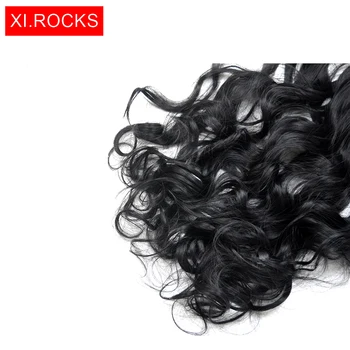 Wjj12070 1piece Xi Uolų perukas Sintetinis Plėtiniai Įrašą Plaukų priauginimas Už juodaodžių Moterų Banguoti Ilgai Plėtiniai