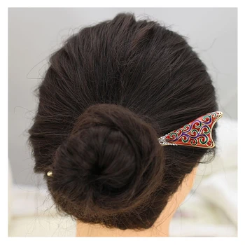 WXJCAN 5 Stilius derliaus emalio plaukų lazdos Cloisonne procesas, galvos papuošalai, nuotakos plaukų papuošalai haar aksesuarai bruid H1044
