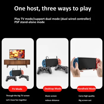 X40 Nešiojamą Retro Žaidimų Konsolės Built-in 3000 Žaidimų, Vaizdo Žaidimų Pultai 7.1 Colių LCD Klasikinis Dual-Suplakti Consolas De Videojuegos