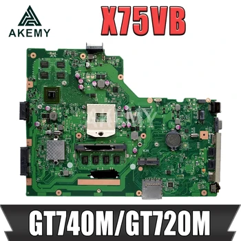 X75VB Nešiojamojo kompiuterio motininė plokštė, skirta ASUS X75VB X75VD X75V originalus mainboard HM70 4GB-RAM GT740M/GT720M