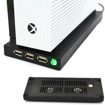 Xbox Vienas Slim konsolės x-vienas Plonas Aušinimo Padas Vertikalus Stovas Aušintuvo Ventiliatoriaus Žaidimai, Priedai 2 Aušintuvai 2 HUB Bazinę Lopšio Bazės