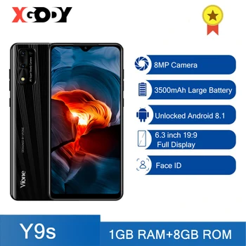 XGODY Y9s 3G, Android 8.1 Mobiliųjų Telefonų 1GB 8GB 3500mAh 6.3