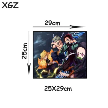 XGZ Anime Demon Slayer Kimetsu Nr. Yaiba HD Žaidimas Didelės Pelės Padas Juodas Prabangus Užraktas Kraštas Kompiuterio Stalas Mat Guma Non-slip Xxl