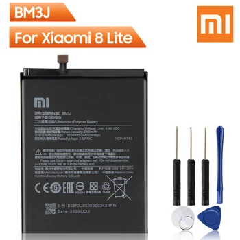 Xiao Mi Originalaus Telefono Baterija BM3J Už Xiaomi 8 Lite MI8 Lite Autentiški Įkrovimo Baterija (akumuliatorius 3350mAh