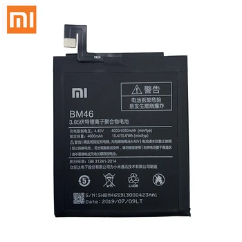 Xiao Mi Originalus BM46 Baterija Xiaomi Redmi 3 Pastaba Note3 Pro Prime Batterie 4000mAh Nekilnojamojo Talpos Įkraunamas Batteria