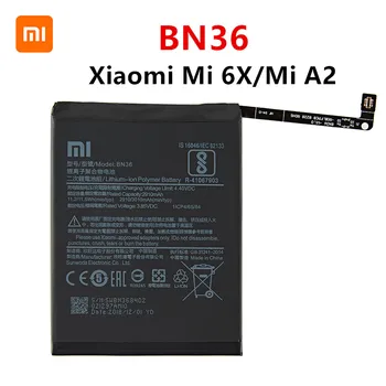 Xiao mi Originalus BN36 3010mAh Baterija Xiaomi Mi 6X Mi6X Mi A2 MiA2 BN36 Aukštos Kokybės Telefoną, Baterijos Pakeitimas