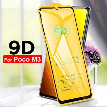 Xiaomi Poco M3, Ekrano apsaugos Poco M3 Stiklo, 9D Grūdintas Stiklas Pocophone M 3 Apsauginės Plėvelės Xiaomi Poco-X3 Poco-M3 Stiklo