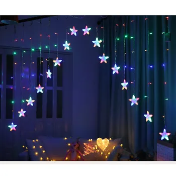 XYXP 3M 16 LED star Užuolaidų string žiburiai Kalėdų pasakos šviesos girlianda led vestuvių namų šaliai gimtadienio girliandą apdailos ES