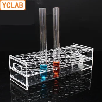 YCLAB 18,5 mm * 40Holes Mėgintuvėlį Stovo Akrilo Organinis Stiklas polimetilmetakrilatą PMMA, Laboratorinė Įranga