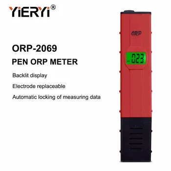 Yieryi Naujas Prekės ženklas ORP-2069 LCD Skaitmeninis Tipas Raudonas Rašiklis, Testeris Vandens Kiekis Baseinas Testeris ORP Matuoklis Vandenilio generatorius