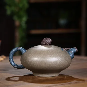 Yixing Zisha arbatos nustatyti rankų darbo arbatinukas pagamintas iš žaliavų rūdos, žalia tinkas ir pušies spyglių