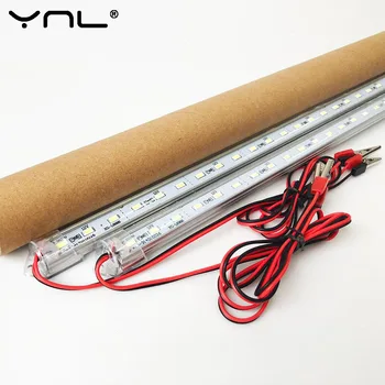 YNL LED lempa Lempa 12V SMD 5730 Plastiko Liuminescencinės Šviesos Vamzdis Didelio Ryškumo 50cm LED Sienos Lempos Šalta Balta