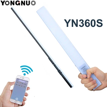 YONGNUO YN360S 3200K-5500K/5500K Rankinį Ledo Stick LED Vaizdo Šviesos Telefono App Kontrolės Lemputė, Foto Kamera, Apšvietimas