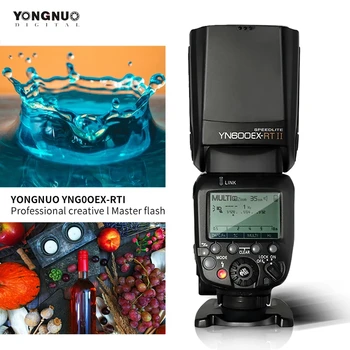 YONGNUO YN600EX-RT-II, TTL Master Flash Speedlite Canon Fotoaparatas 2.4 G Bevielio 1/8000s HSS GN60 su YN-E3-RT II Siųstuvas