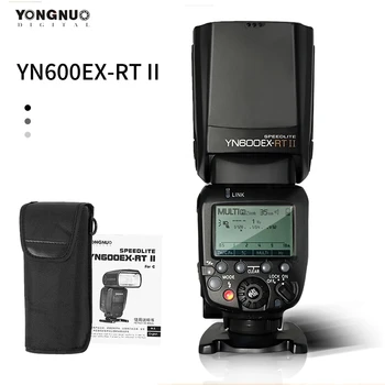 YONGNUO YN600EX-RT-II, TTL Master Flash Speedlite Canon Fotoaparatas 2.4 G Bevielio 1/8000s HSS GN60 su YN-E3-RT II Siųstuvas