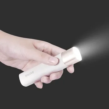 Youpin Flash Šviesos USB Įkrovimo Lauko SOS Žibintuvėlis 3000mAh Reguliuojamas Ryškumas Mini Nešiojamas Žibintuvėlis Dviratį Smart home