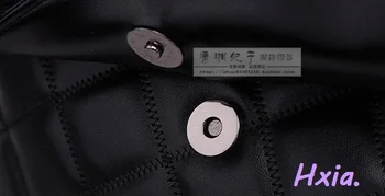 Yuhua, 2020 naujas moterų rankinės, odos atsitiktinis pečių maišą, metalo kutai moteris krepšys, mažas kvadratas šviesą maišelį.