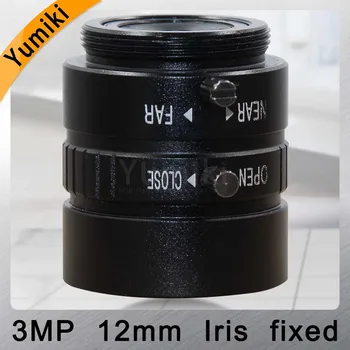 Yumiki 3MP HD 12mm 1/1.8 CCTV Lens CS kalno IR Rainelės fiksuotojo 28.5 laipsnį Saugumo IP Kameros