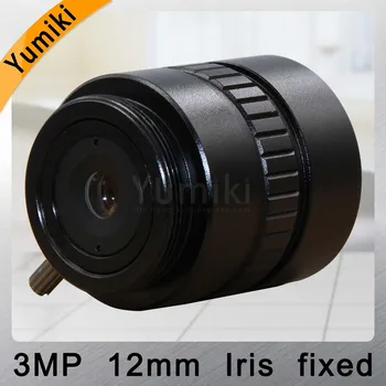 Yumiki 3MP HD 12mm 1/1.8 CCTV Lens CS kalno IR Rainelės fiksuotojo 28.5 laipsnį Saugumo IP Kameros