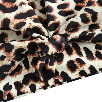 ZAFUL Leopard Rišti Paminkštintas Bikini Viršų Samtelis Kaklo Megztinis Bikini Viršų Vielos Nemokamai Gyvūnų Spausdinti Bikini Viršūnes 2020 Metų Vasaros Paplūdimio Naujas