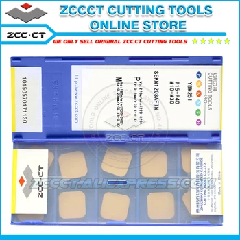 ZCC frezavimo įrankiai, įdėklai SEKN1203AFTN YBM251 SEKN1203 SEKN 1203AFTN zccct cnc frezavimo įrankis pjovimo staklės, tiek nerūdijančio plieno