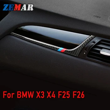 ZEMAR Anglies Pluošto 2011-2017 BMW X3 F25 X4 F26 Interjero Automobilio prietaisų Skydelio Apdailos Juostelės Automobilių Stilius M aplinkosaugos ¾enklelis Priedai