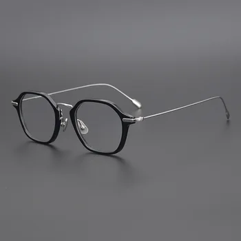 Zerosun titano taurės vyrų, moterų unisex akiniai rėmeliai vyrų daugiakampio skaidrūs akiniai recepto
