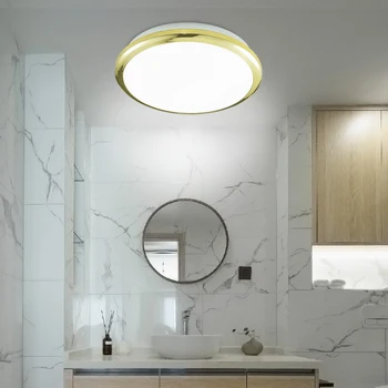 Zerouno modernios LED lubų šviesos, atsparus vandeniui vonios kambarys apvalios lempos, prausykla, tualetas 30W judesio jutiklis namų interjero juoda šviesus