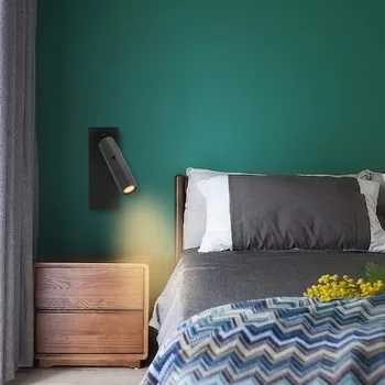 Zerouno modernios sienos lempos tvirtinimo prie sienos lovos pusėje skaityti sienų apšvietimo dc 5v usb įkrovikliu, miegamasis lempos sukasi naktį šviesos armatūra
