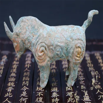 Zhaocai bronzos galvijų antikos kolekcija iš bronzos papuošalai Pekinas