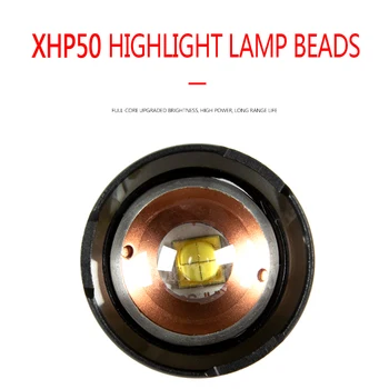 ZHIYU Galingas LED Žibintuvėlis XHP50 Lempos granulių Paramos priartinimas 5 apšvietimo režimus Fakelas, Kurį 18650/ 26650 baterija lauko veikla