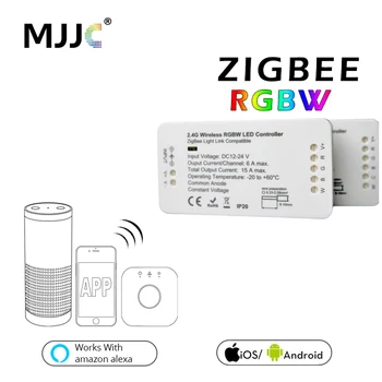 Zigbee RGBW RGB LED Valdiklis LED Juostelė DC12V/24V Zigbee Zll Nuorodą Smart Juostelės Šviesos RGB APP Kontrolė Suderinama LED ECHO