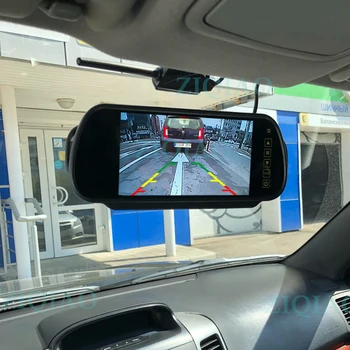 ZIQIAO 7 Colių LCD Automobilių Veidrodėliai Stebėti Stovėjimo aikštelė, Stebėjimo Sistema su Naktinio Matymo Pusės Priekyje Galinio vaizdo Kamera