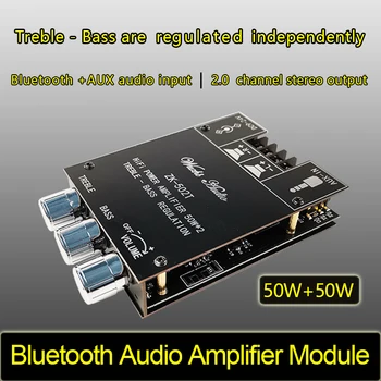 ZK-502T TPA3116D2 Bluetooth 5.0 žemų dažnių Stiprintuvo Valdybos 2.0 Kanalo Didelės Galios Audio Stereo Stiprintuvo Valdybos 2*50W Bass AMP