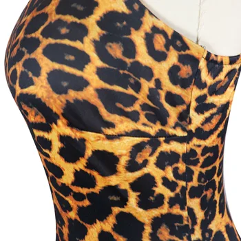 ZKYZWX Seksualus Bodycon Leopard Suknelė Moterims Drabužių Vasaros Vestidos Spageti Dirželis Neon Klubo Šalis Suknelė Backless 