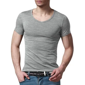 ZOGAA 2021 m. Vyras marškinėliai trumpomis Rankovėmis V-Kaklo Plonas vientisa Spalva Vyrų Viršūnes Tees Visokių Spalvų, Vasaros, Rudens Laikotarpiu Medvilnės Marškinėlius