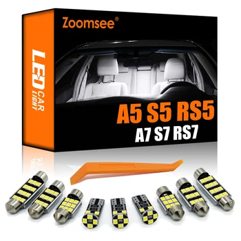 Zoomsee Canbus Ne Klaida Audi A5 S5 RS5 A7 S7 RS7 Transporto priemonės LED Priešrūkiniai Žemėlapis Interjero Šviesos + Durų Kamieno Daiktadėžė Lemputės Komplektą Automobilių Lempos