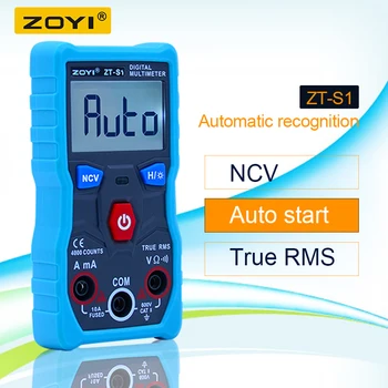 ZOYI ZT-S1 Automatinis Skaitmeninis Multimetras True-RMS protingas NCV 4000 Skaičiuoja AC/DC Įtampos Srovė Omo Bandymo Įrankis