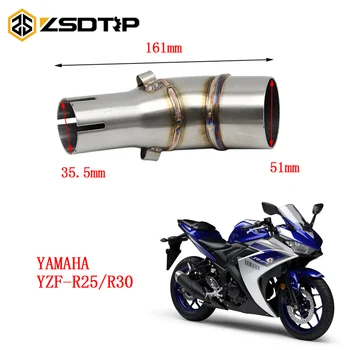 ZSDTRP Motociklo Išmetimo Vidurinis Vamzdis, Skirtas Yamaha YZF R25 R30 R3-2016 Be Išmetamųjų