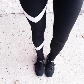 ZSIIBO Moterų Sporto Antblauzdžiai Black Print Treniruotės Moterų Fitneso Legging Kelnės Slim Jeggings Wicking Pajėgų Pratybos Drabužiai