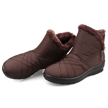 ZZPOHE moterų žieminiai batai moterų butas patogūs batai Vandeniui neslidus vyresnio amžiaus atsitiktinis Šiltas, Minkštas Sniego Batai