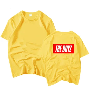Į boyz debiutinį albumą pirmieji patį spausdinimą, o neck t shirt kpop vasaros unisex stiliaus gerbėjai palanki trumpomis rankovėmis t-shirt