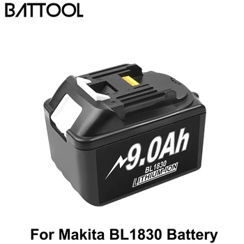 Įkrovimo 18V 9000mAh LED Žibintai Ličio Baterija Makita 18volt Akumuliatorius BL1830 BL1815 BL1860 BL1840 194205-3 Įrankiai Baterija