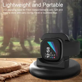 Įkrovimo Dokas Bazės Nešiojamas Adapteris Fitbit Versa3/Prasme 2020 Naujas