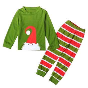 Šeimos Kalėdų Pajama Komplektai Medvilnės Vaikai, Kūdikis, Berniukas, Mergaitė, Kalėdų Elnių Sleepwear Bamblys Pižamos naktiniai drabužiai Pižama Drabužius DS40